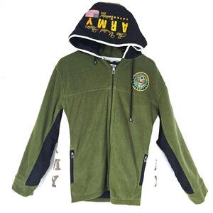 Bradford Exchange Green Army Hooded Fleece Jacket